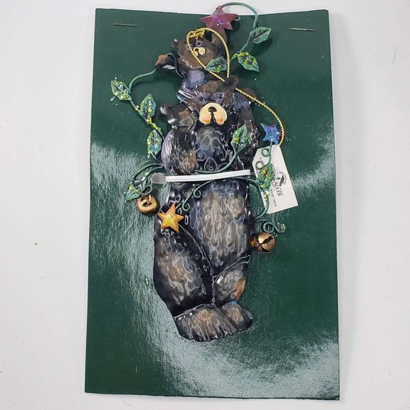 Santa's World Kurt Adler Bear Metal Ornament Christmas - Picture 1 of 4